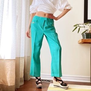 Elegant Turquoise Women's Pants